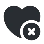 Heart Remove SVG Icon